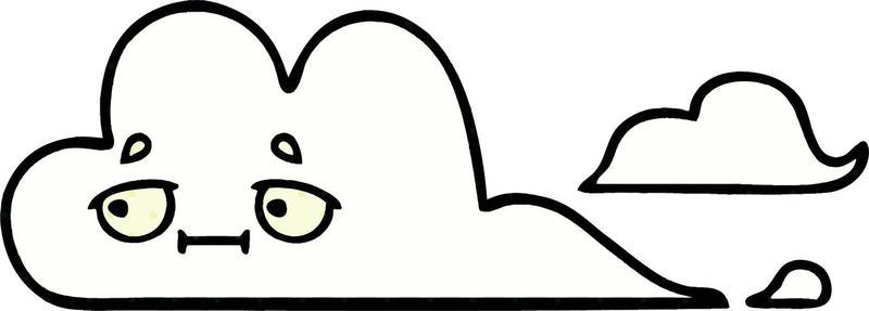 comic book style cartoon white cloud