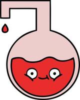 cute cartoon science experiment vector