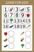 The task is to write in the lost numbers from 1 to 20. Educational exercises for preschool children