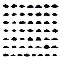 conjunto de iconos de nube, estilo simple vector