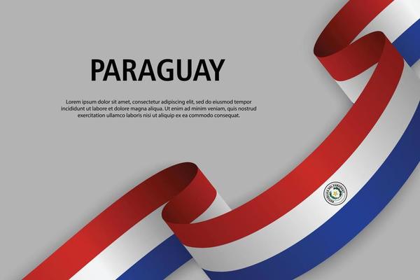 Waving ribbon with Flag , vector illustration
