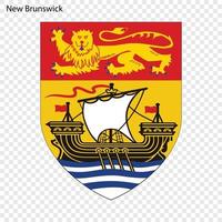 emblema de nuevo brunswick, provincia de canadá vector