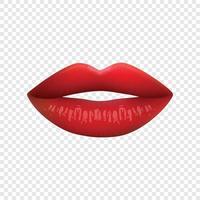 labios rojos aislados vector