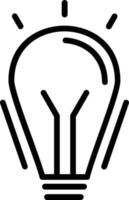 Light Bulb Line Icon vector
