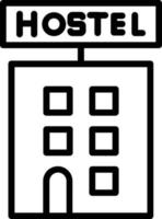 Hostel Vector Line Icon