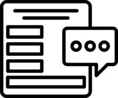 Comment Vector Line Icon