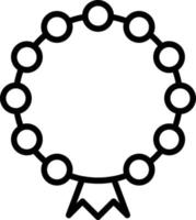 diseño de icono de línea de perlas vector