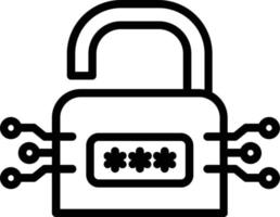 Lock Vector Line Icon