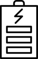 diseño de icono de línea de batería vector