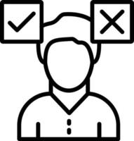 Decision Making Vector Line Icon