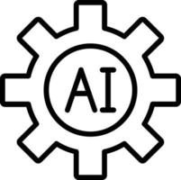 AI Vector Line Icon