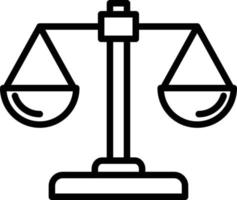 Balance Scale Vector Line Icon