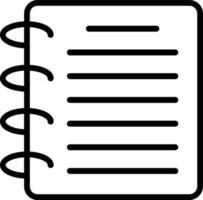 Notepad Vector Line Icon