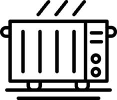 Electric Heater Line Icon vector