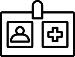 Identification Card Line Icon Design vector
