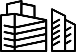 Building Line Icon Design vector