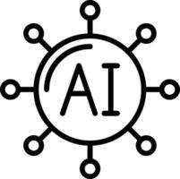 icono de línea de vector ai