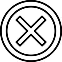 Cross Line Icon Design vector