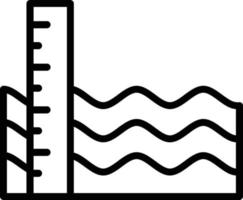 Sea level Line Icon Design vector