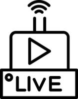 Live Vector Line Icon