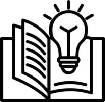 Book Wisdom  Vector Line Icon