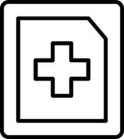 Medical Book Line Icon Design vector