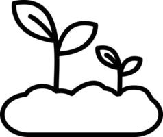 Sprout Line Icon Design vector