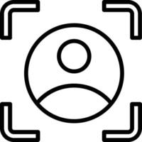 Face Scanner Vector Line Icon