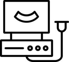 Ultrasound Machine  Line Icon Design vector