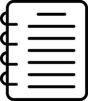 Note Book Vector Line Icon