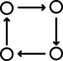 icono de línea de vector de ciclo de adaptación