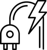 Plug Line Icon vector