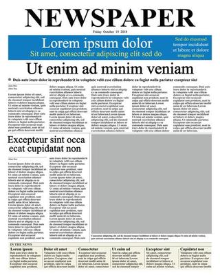 newspaper front page