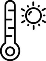 High Temperature Line Icon Design vector