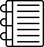 Notebook Vector Line Icon