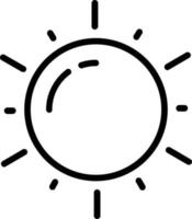 diseño de icono de línea de sol vector