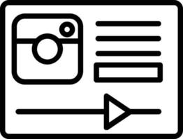 icono de línea de vector de instagram