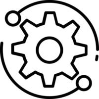 Technical Support Vector Line Icon