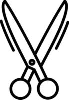 Scissors Line Icon Design vector