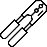 Crimping Line Icon vector