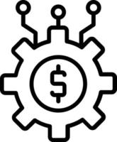 Operational Cost Vector Line Icon