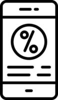 Interest Rate Vector Line Icon