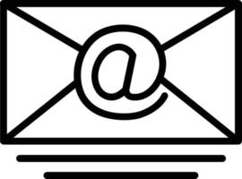 Email Line Icon Design vector