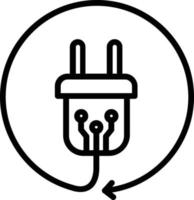 Plug Vector Line Icon