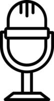 Microphone Vector Line Icon