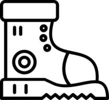 Boot Line Icon vector