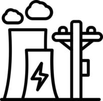 Electric Factory Line Icon vector