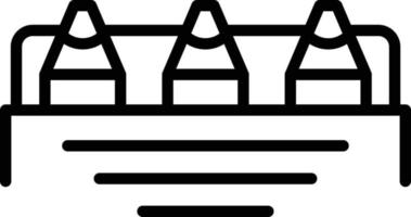Crayons Line Icon Design vector