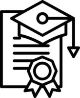 Certificate Vector Line Icon