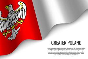 waving flag region of Poland vector